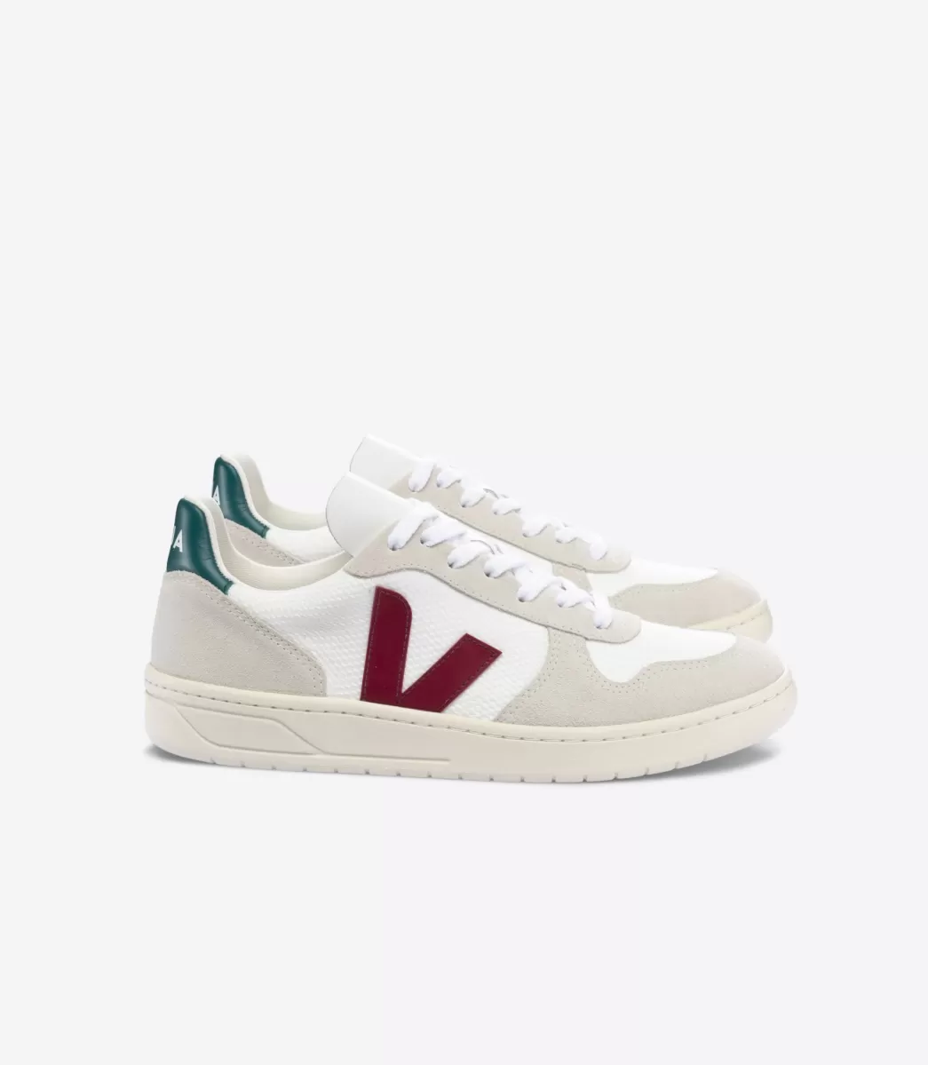 VEJA V-10 B-MESH WHITE MARSALA BRITTANY< Adulto