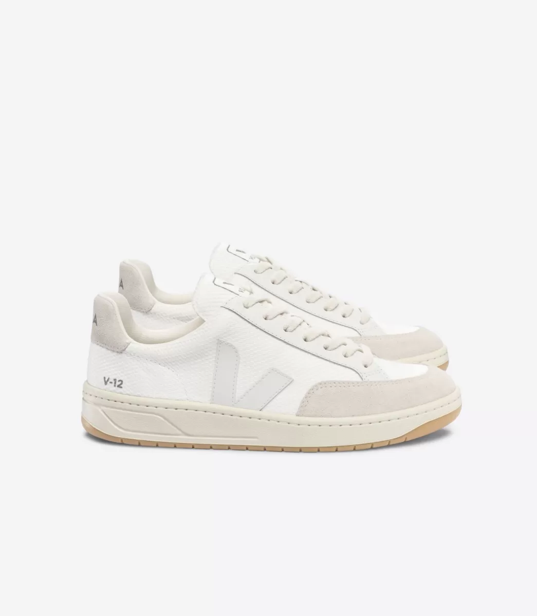 VEJA V-12 B-MESH WHITE NATURAL<MULHER V-12 | V-12