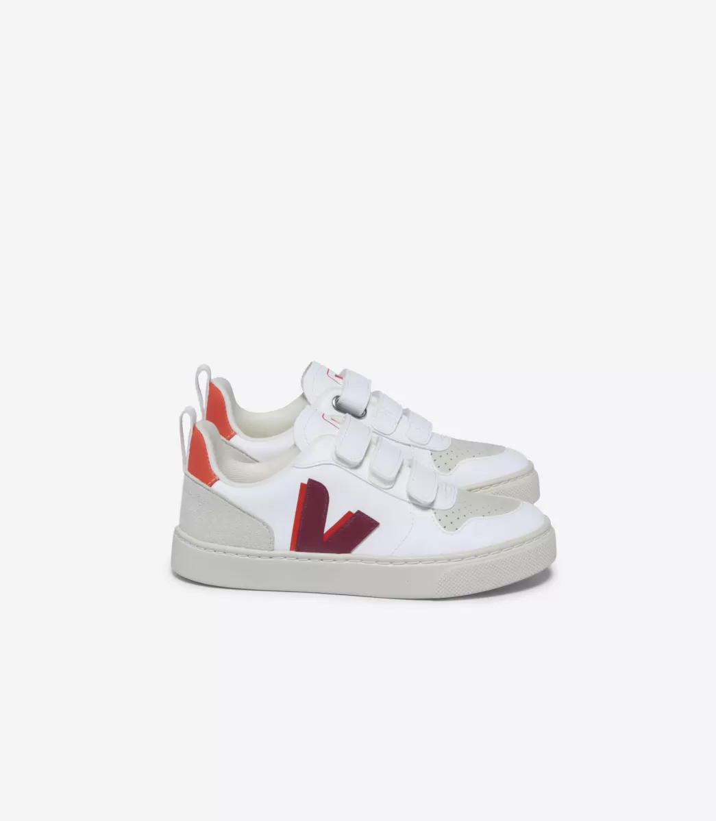 VEJA V-10 CWL WHITE MARSALA ORANGE FLUO< Criança | Vegan