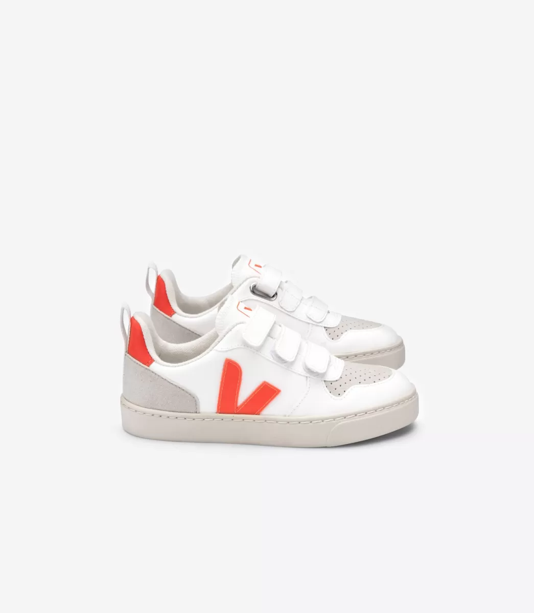 VEJA V-10 CWL WHITE ORANGE FLUO<Crianças Crianças