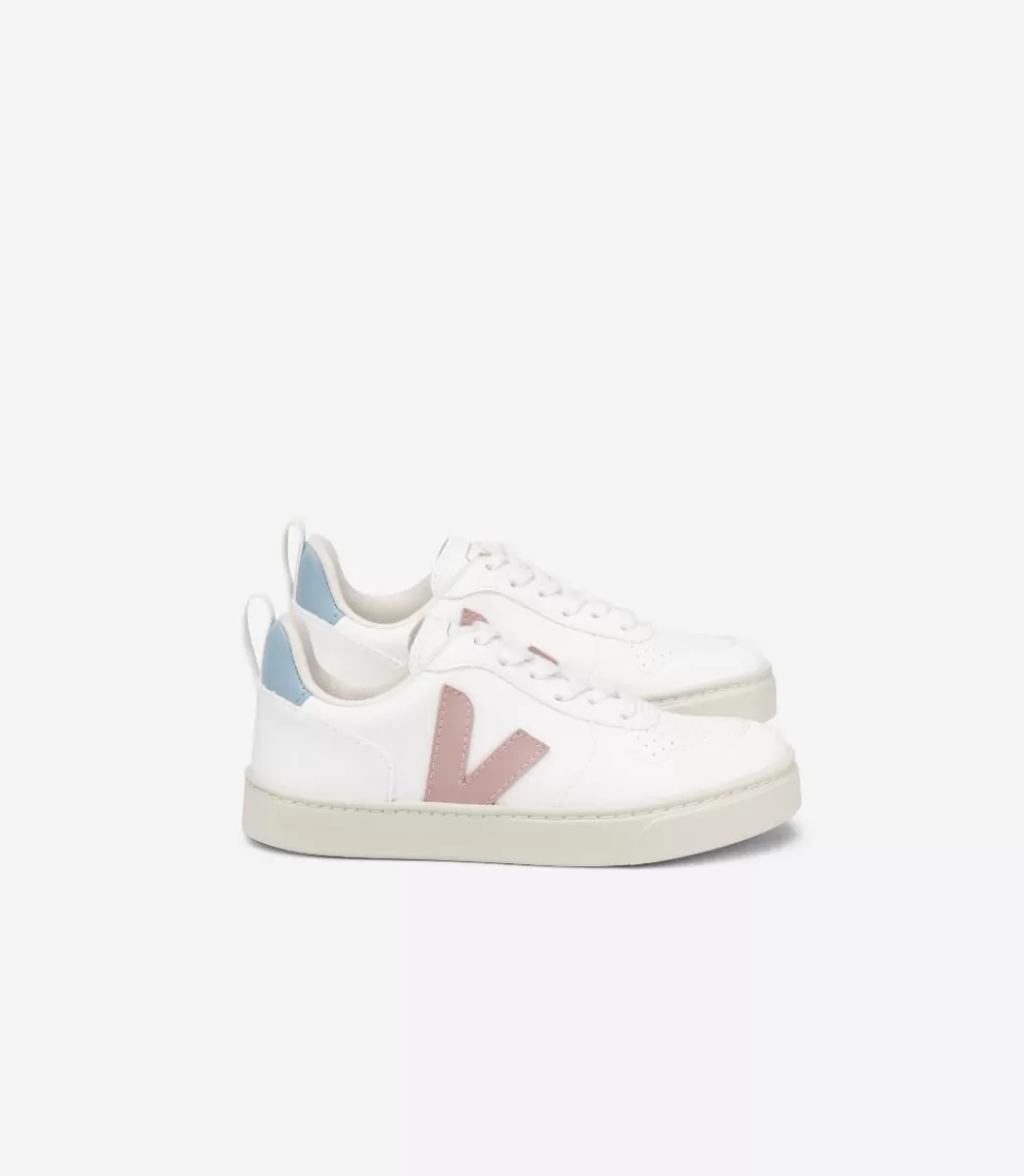 VEJA V-10 LACES CWL WHITE BABE BLUE<Crianças Crianças