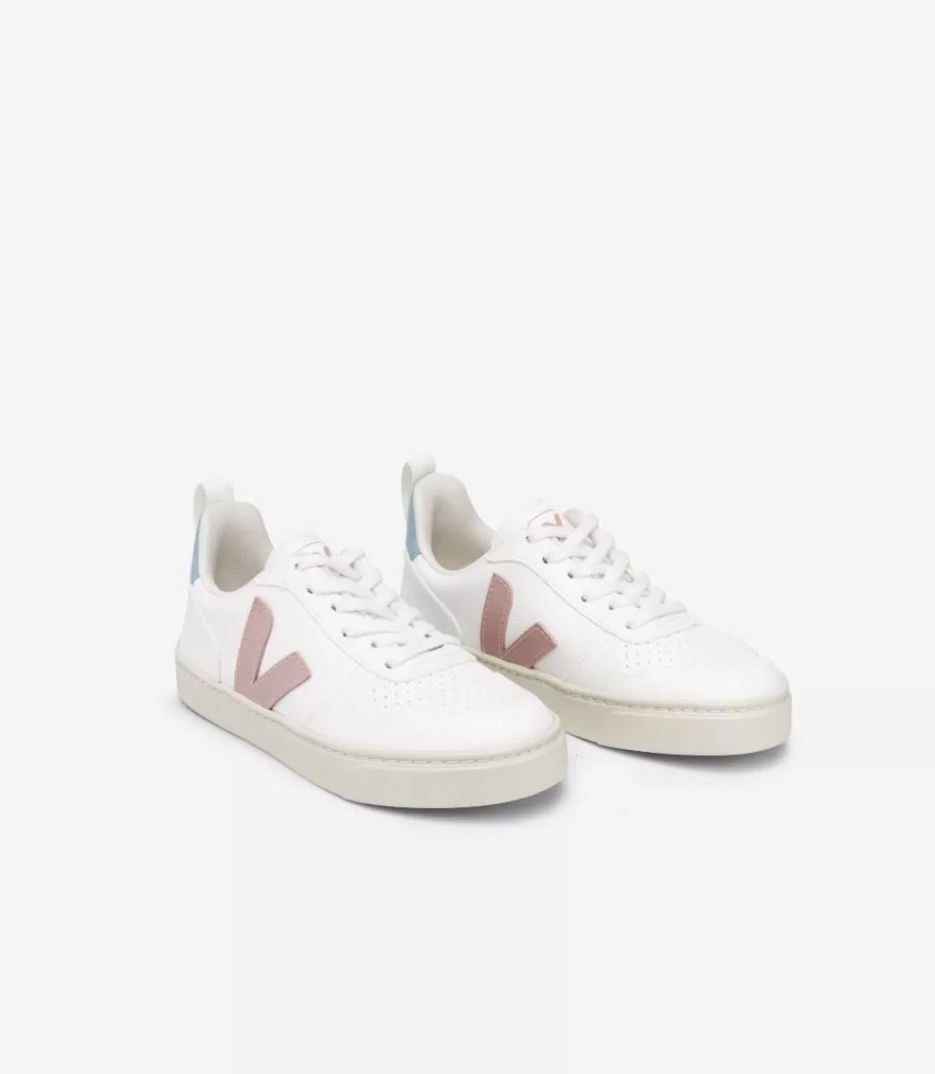 VEJA V-10 LACES CWL WHITE BABE BLUE<Crianças Crianças