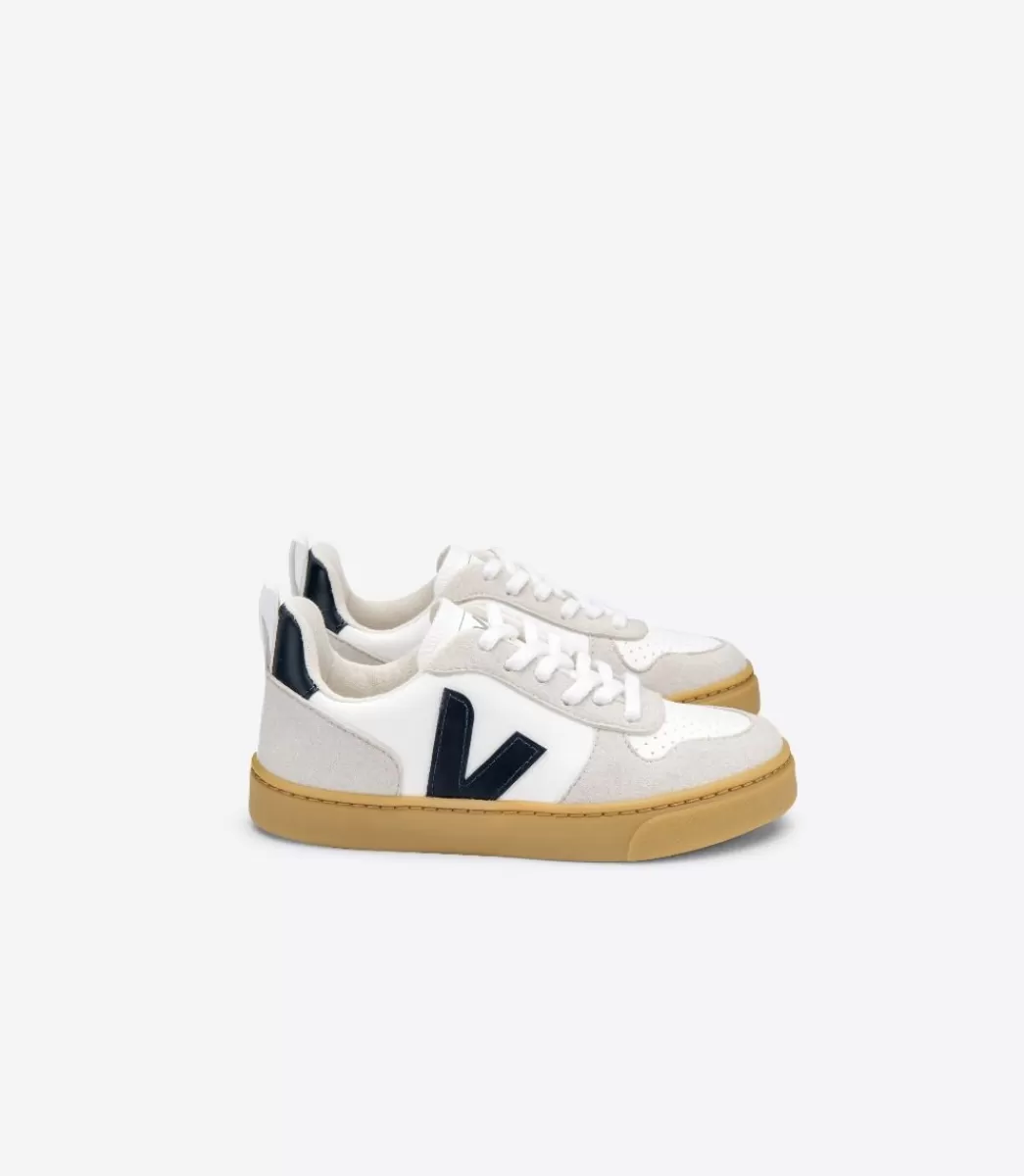 VEJA V-10 LACES CWL WHITE NAUTICO<Crianças Crianças