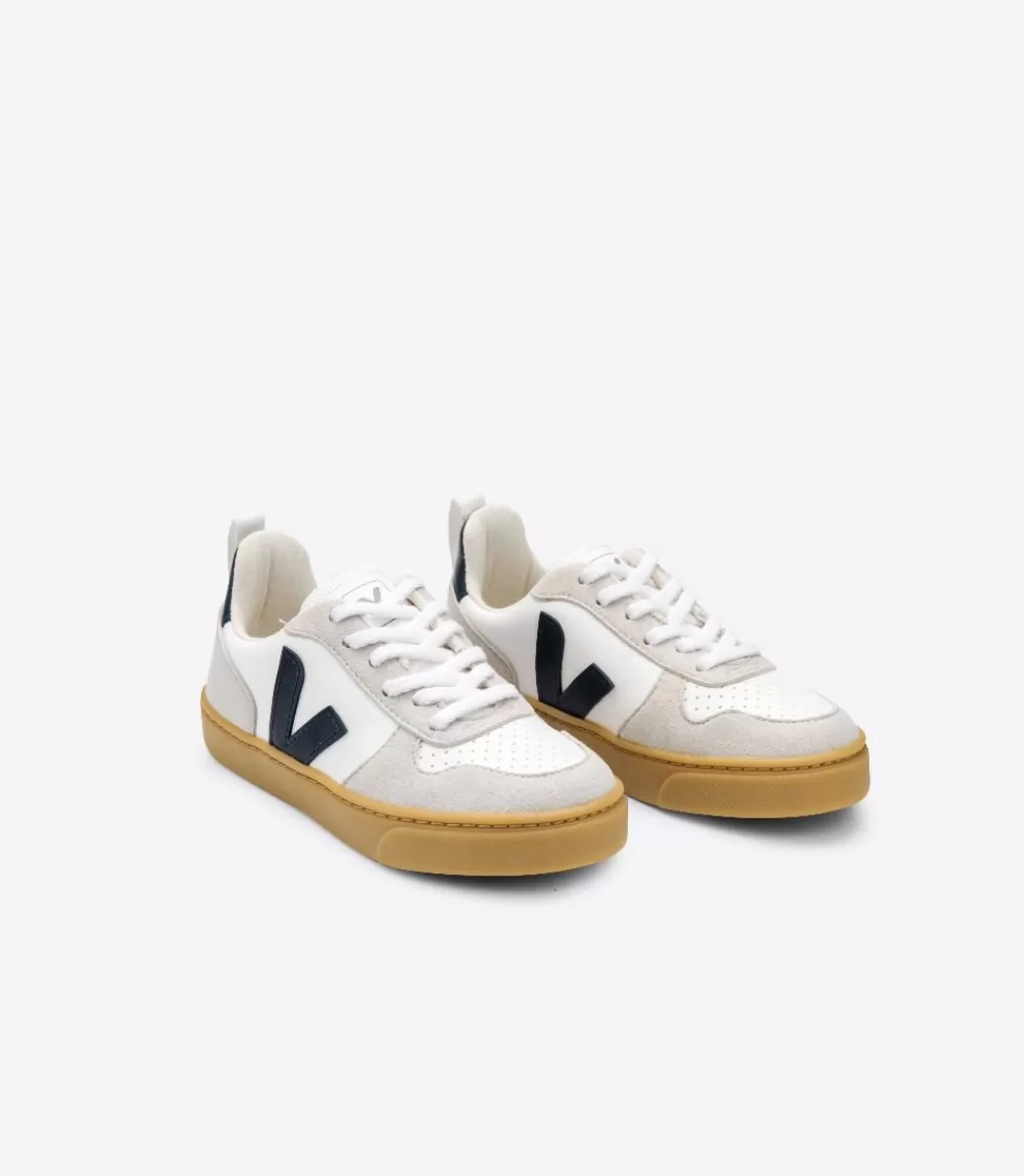 VEJA V-10 LACES CWL WHITE NAUTICO<Crianças Crianças