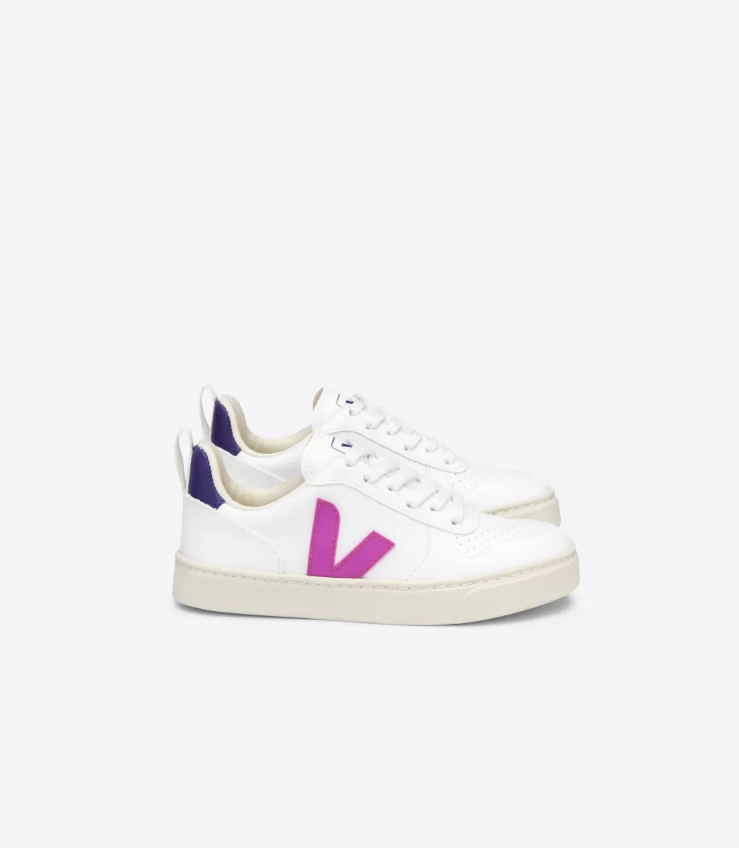 VEJA V-10 LACES CWL WHITE ULTRAVIOLET PURPLE<Crianças Crianças