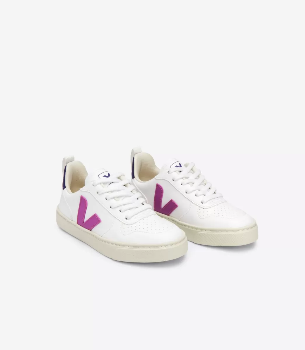 VEJA V-10 LACES CWL WHITE ULTRAVIOLET PURPLE<Crianças Crianças