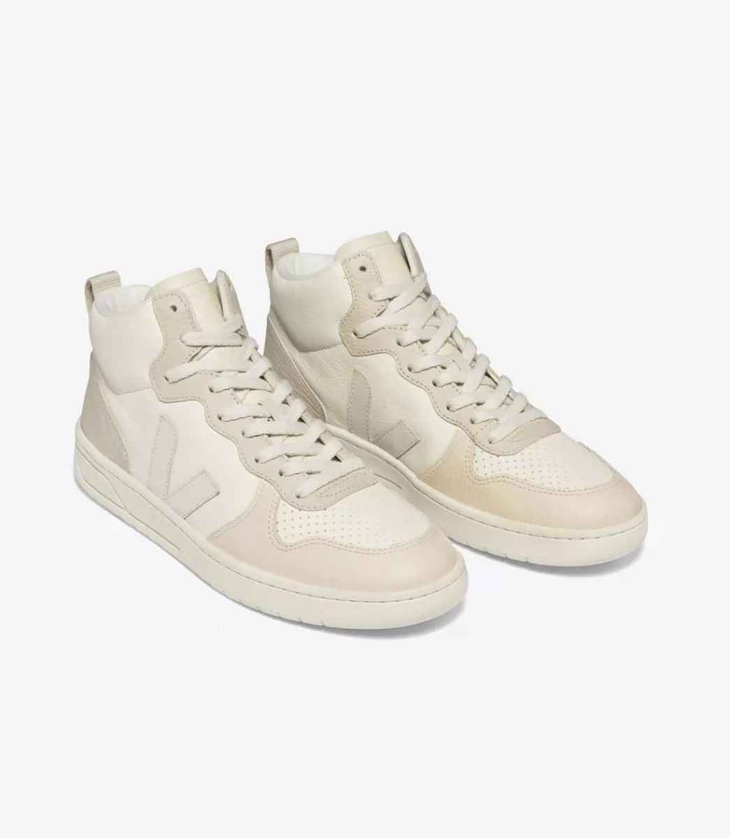 VEJA V-15 LEATHER CASHEW PIERRE MULTICO<MULHER V-15 | V-15