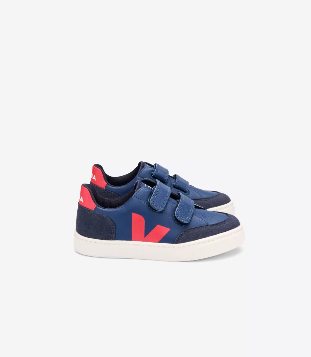 VEJA V-12 LEATHER COBALT PEKIN<Crianças Crianças