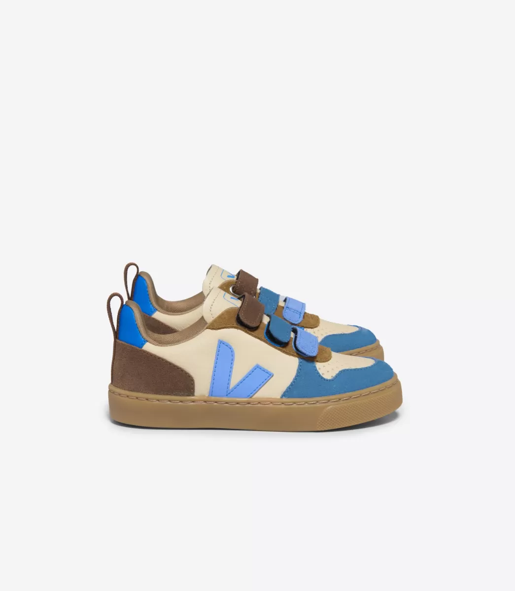 VEJA V-10 LEATHER CREMA MULTICO AQUA< V-10