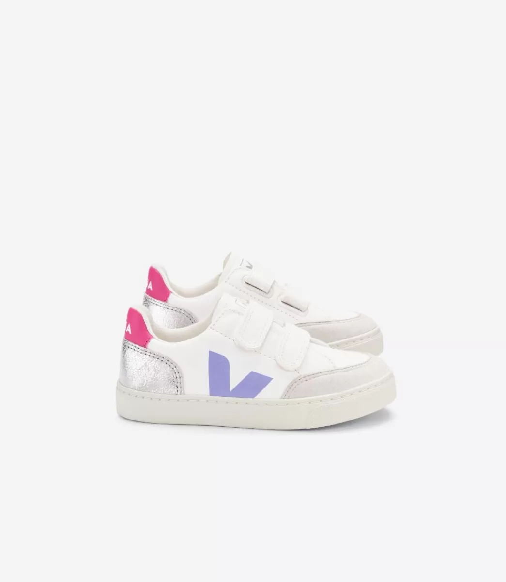 VEJA V-12 LEATHER MULTICO SILVER< V-12