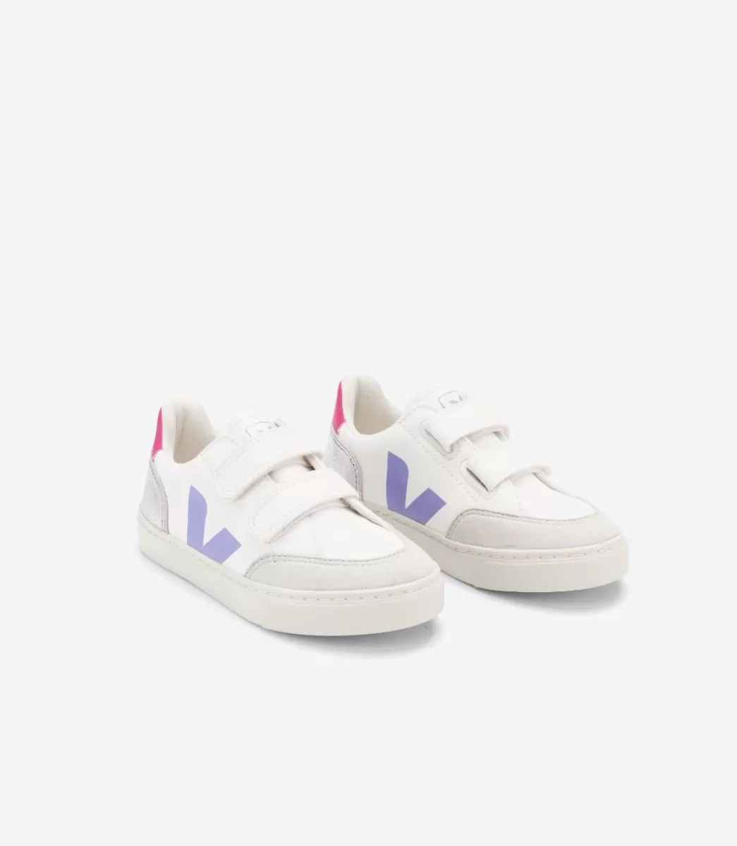 VEJA V-12 LEATHER MULTICO SILVER< V-12