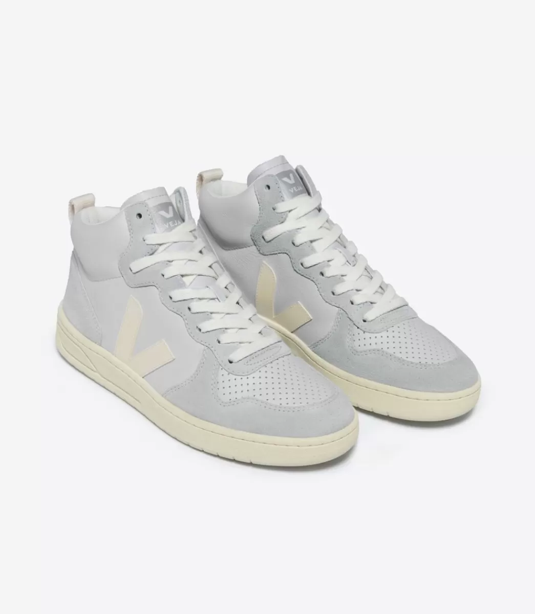 VEJA V-15 LEATHER PEARL CASHEW<MULHER V-15 | V-15