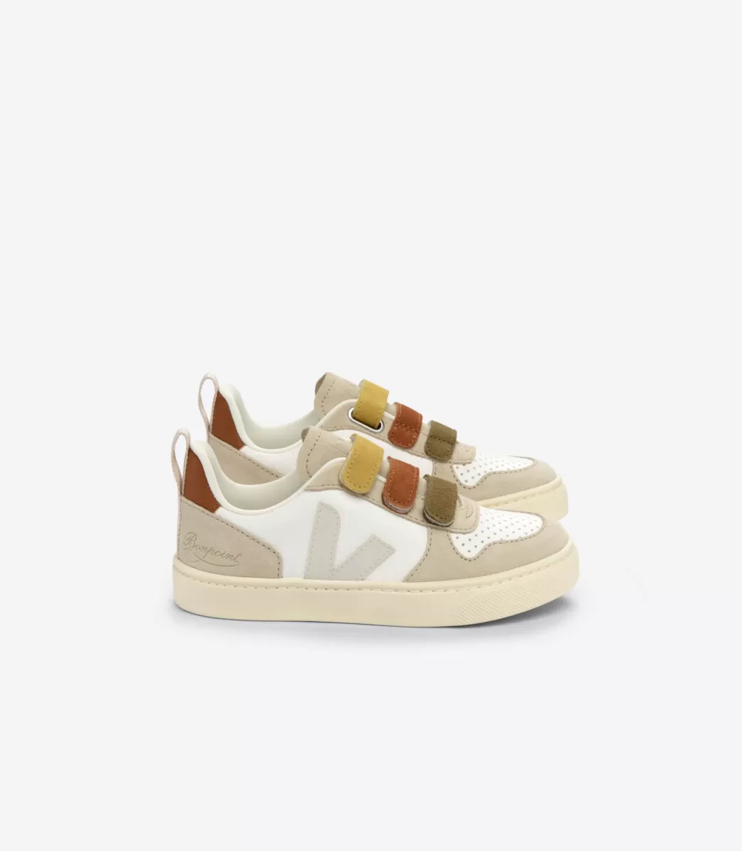 VEJA V-10 LEATHER X BONPOINT MULTICO ALMOND< Collab | V-10