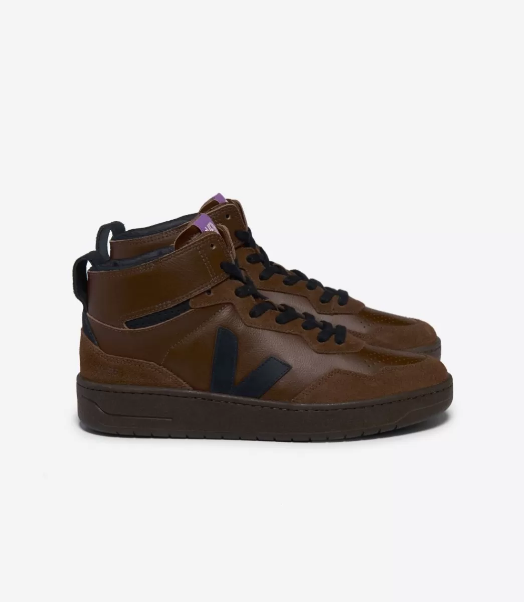 VEJA V-95 LEATHER WALNUT BLACK<MULHER V-95 | V-95