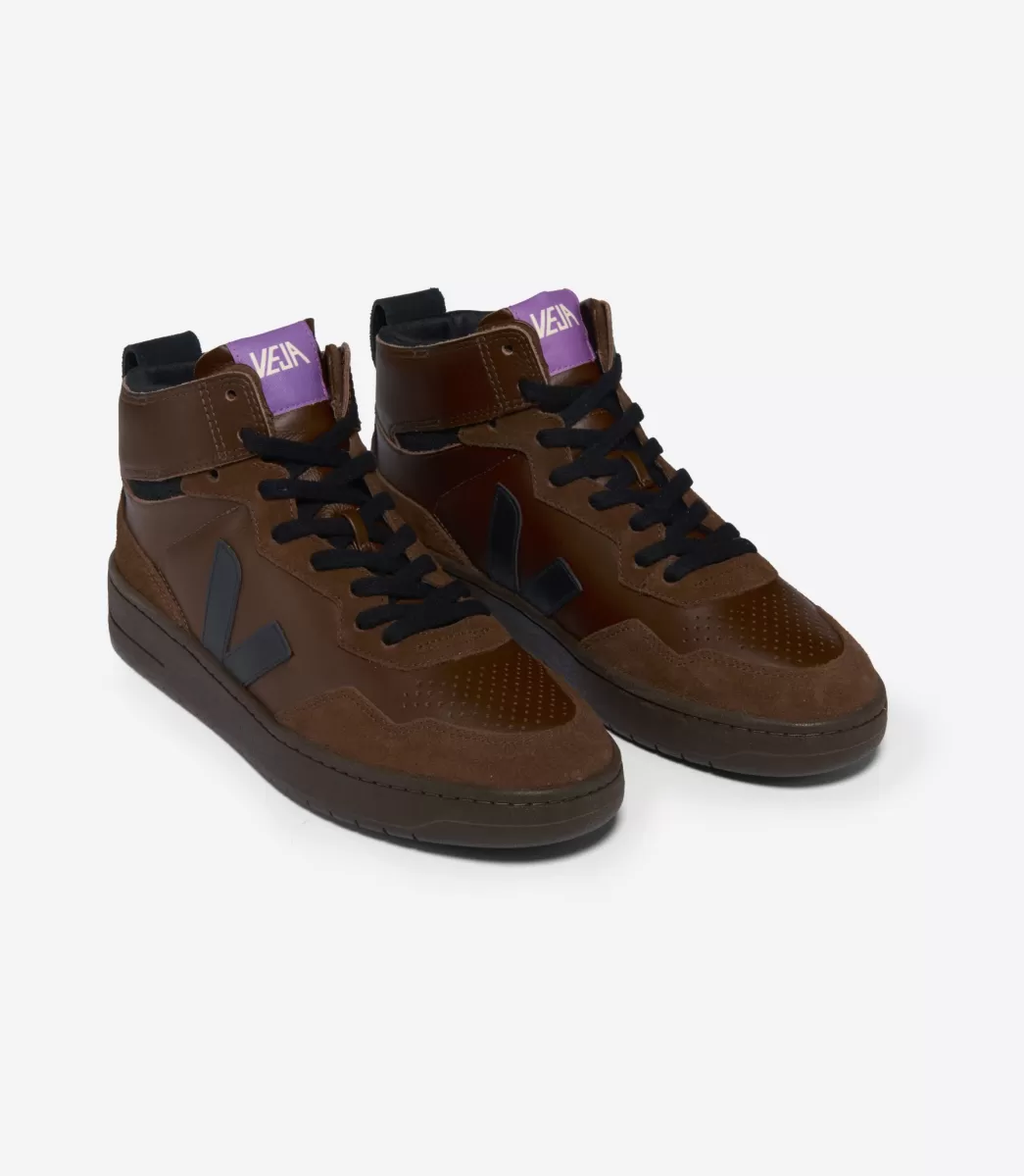 VEJA V-95 LEATHER WALNUT BLACK<MULHER V-95 | V-95