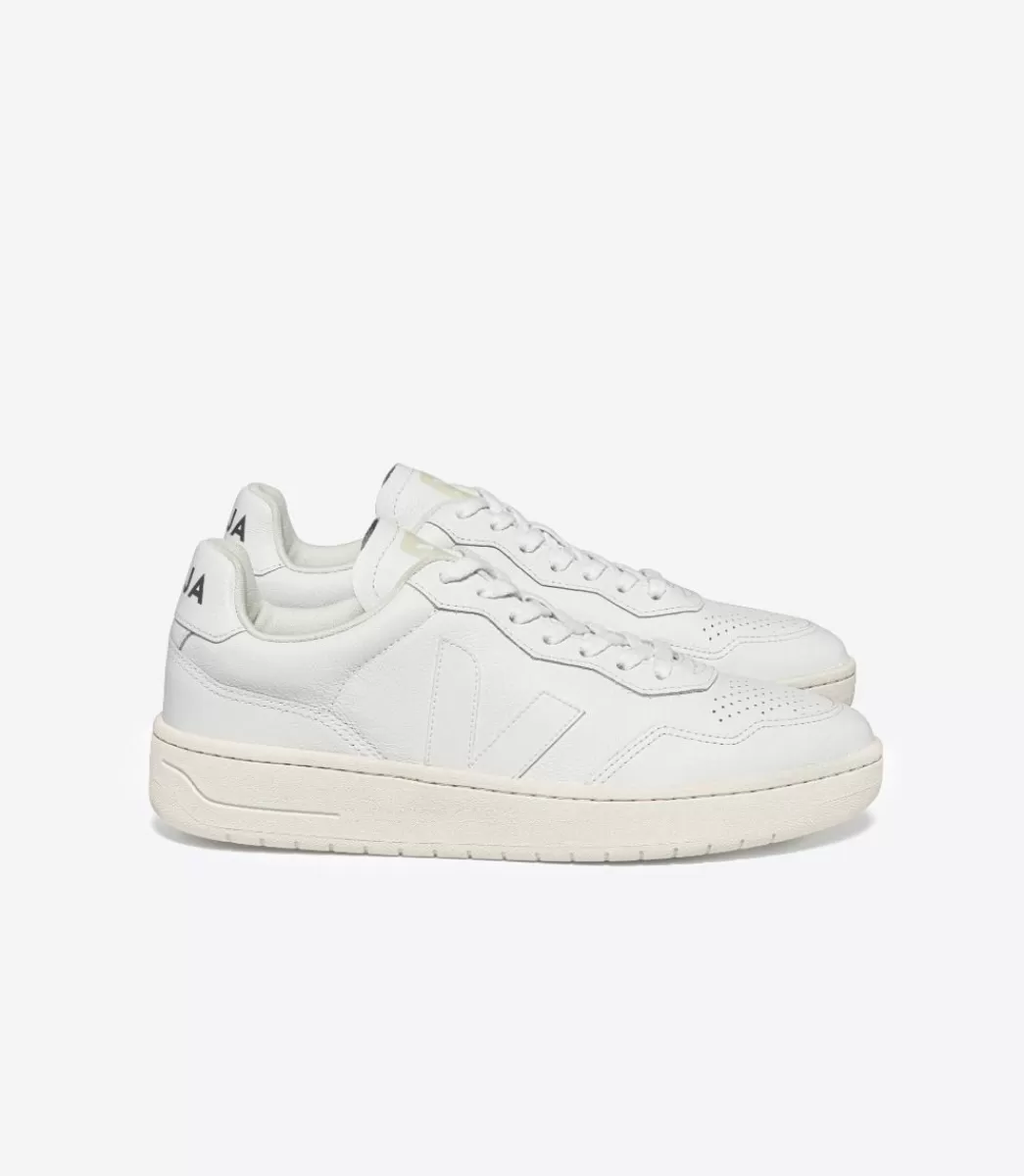 VEJA V-90 LEATHER WHITE<MULHER V-90 | V-90