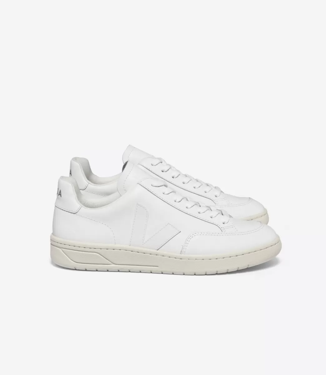 VEJA V-12 LEATHER WHITE<MULHER V-12 | V-12