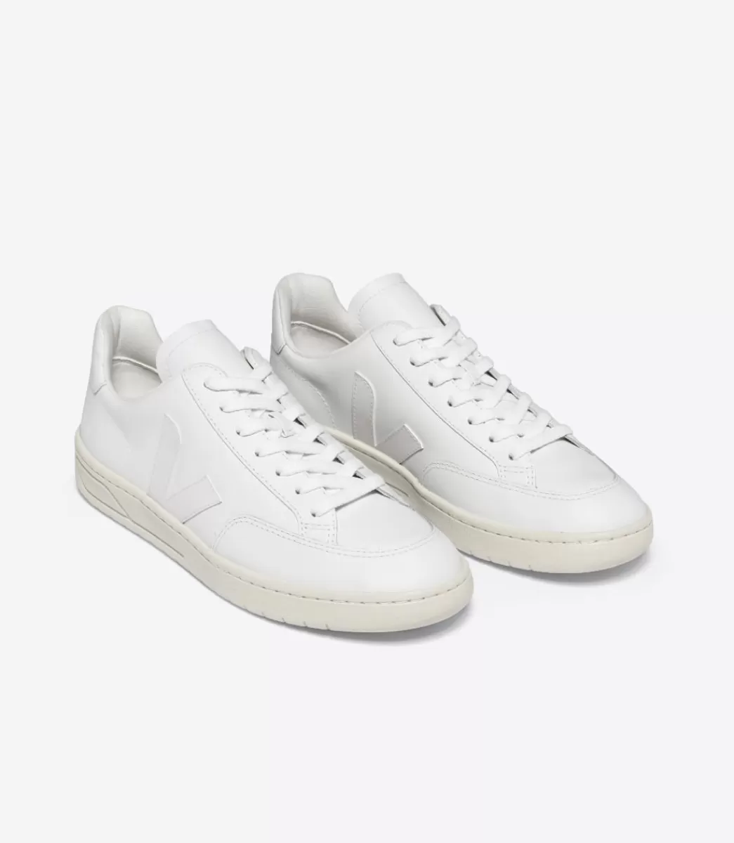 VEJA V-12 LEATHER WHITE<MULHER V-12 | V-12