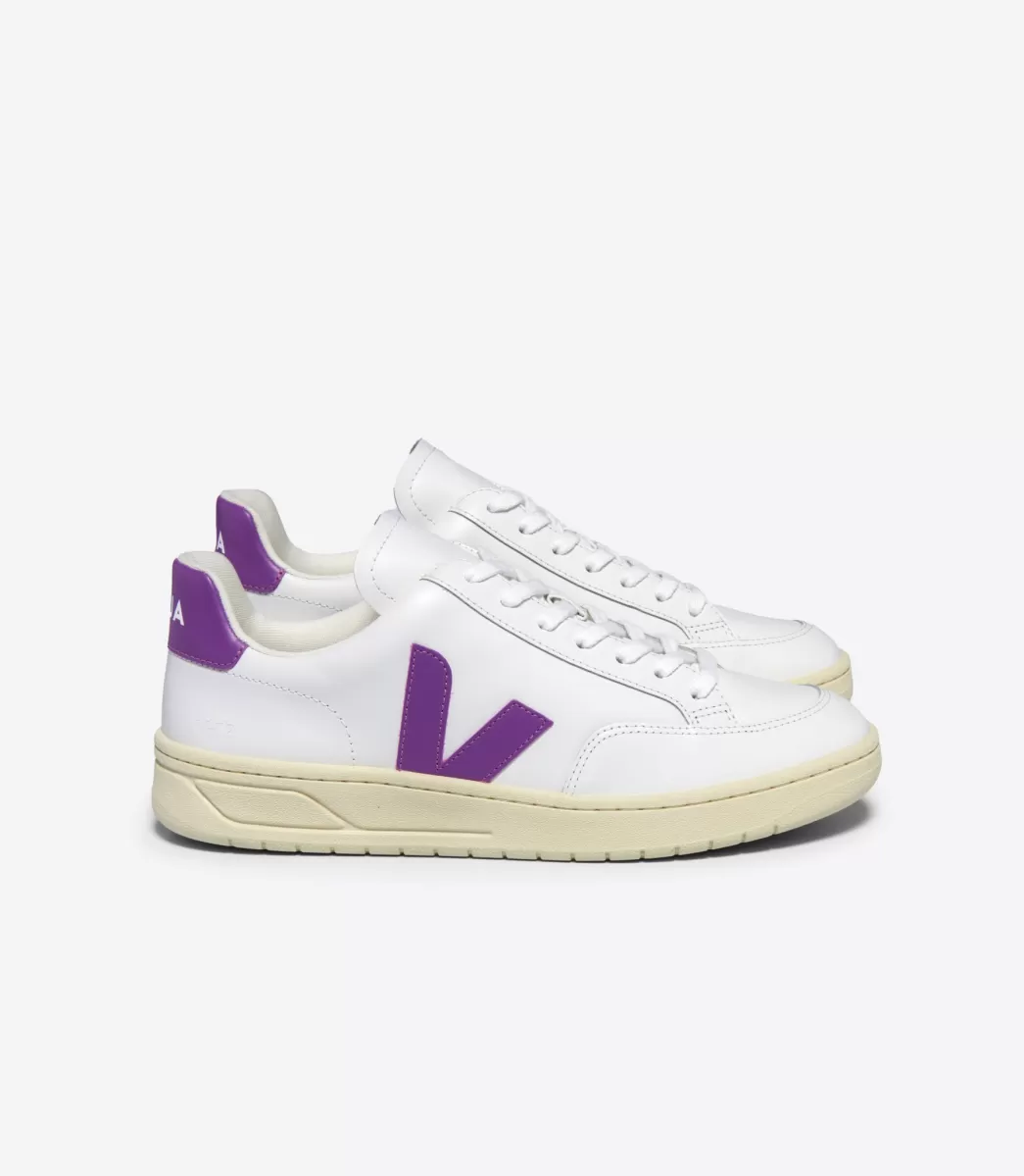 VEJA V-12 LEATHER WHITE COSMOS<MULHER V-12 | V-12