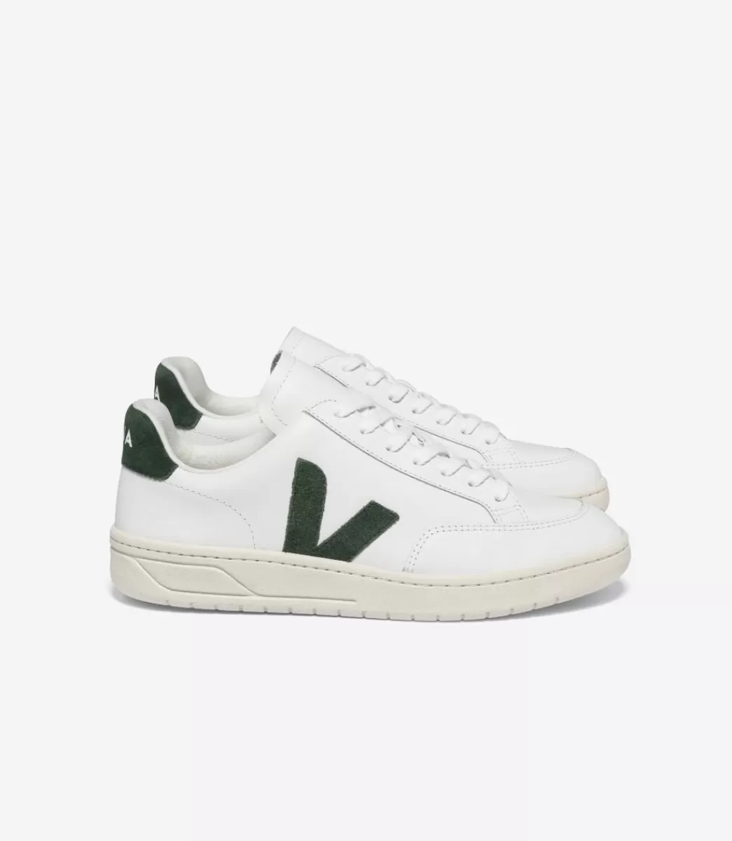 VEJA V-12 LEATHER WHITE CYPRUS<MULHER V-12 | V-12