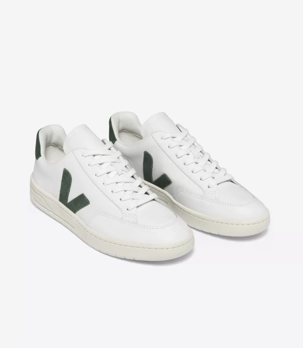 VEJA V-12 LEATHER WHITE CYPRUS<MULHER V-12 | V-12