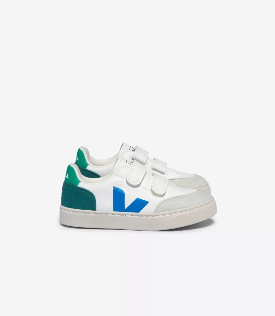 VEJA V-12 LEATHER WHITE MULTICO BRITTANY< V-12