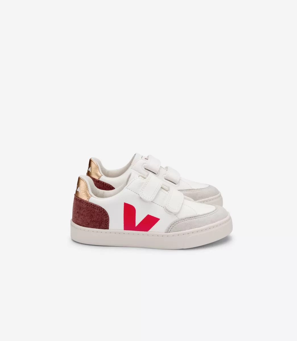 VEJA V-12 LEATHER WHITE MULTICO DRIED PETAL<Crianças Crianças