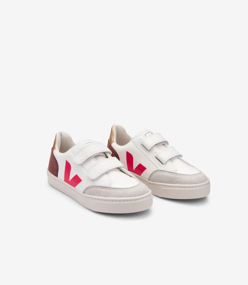 VEJA V-12 LEATHER WHITE MULTICO DRIED PETAL<Crianças Crianças