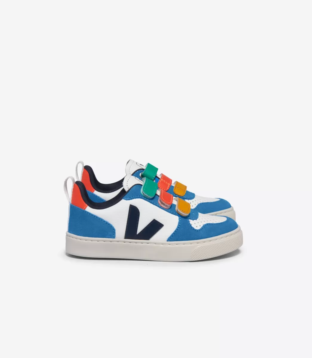 VEJA V-10 LEATHER WHITE MULTICO NAUTICO< V-10