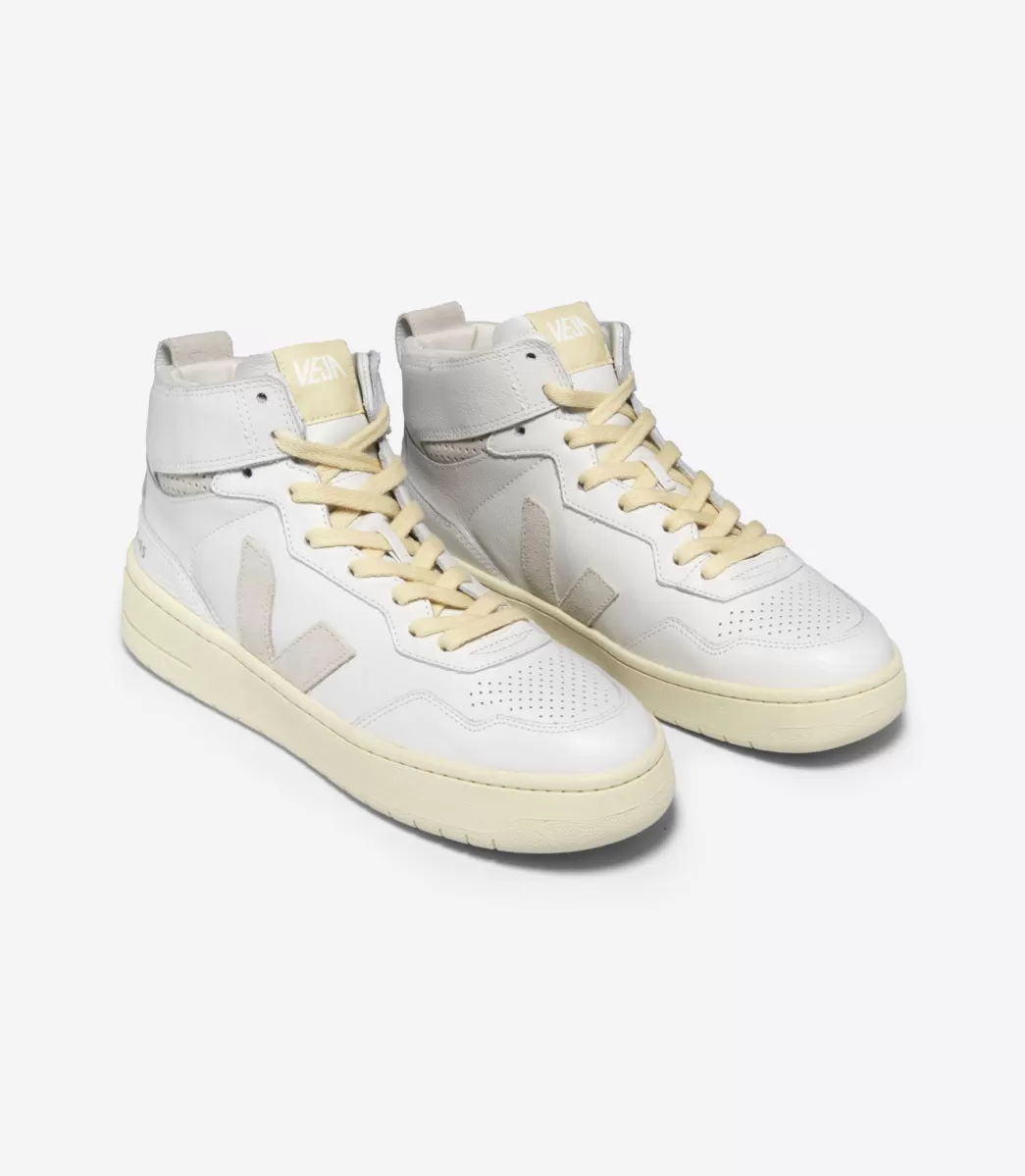 VEJA V-95 LEATHER WHITE NATURAL<MULHER V-95 | V-95