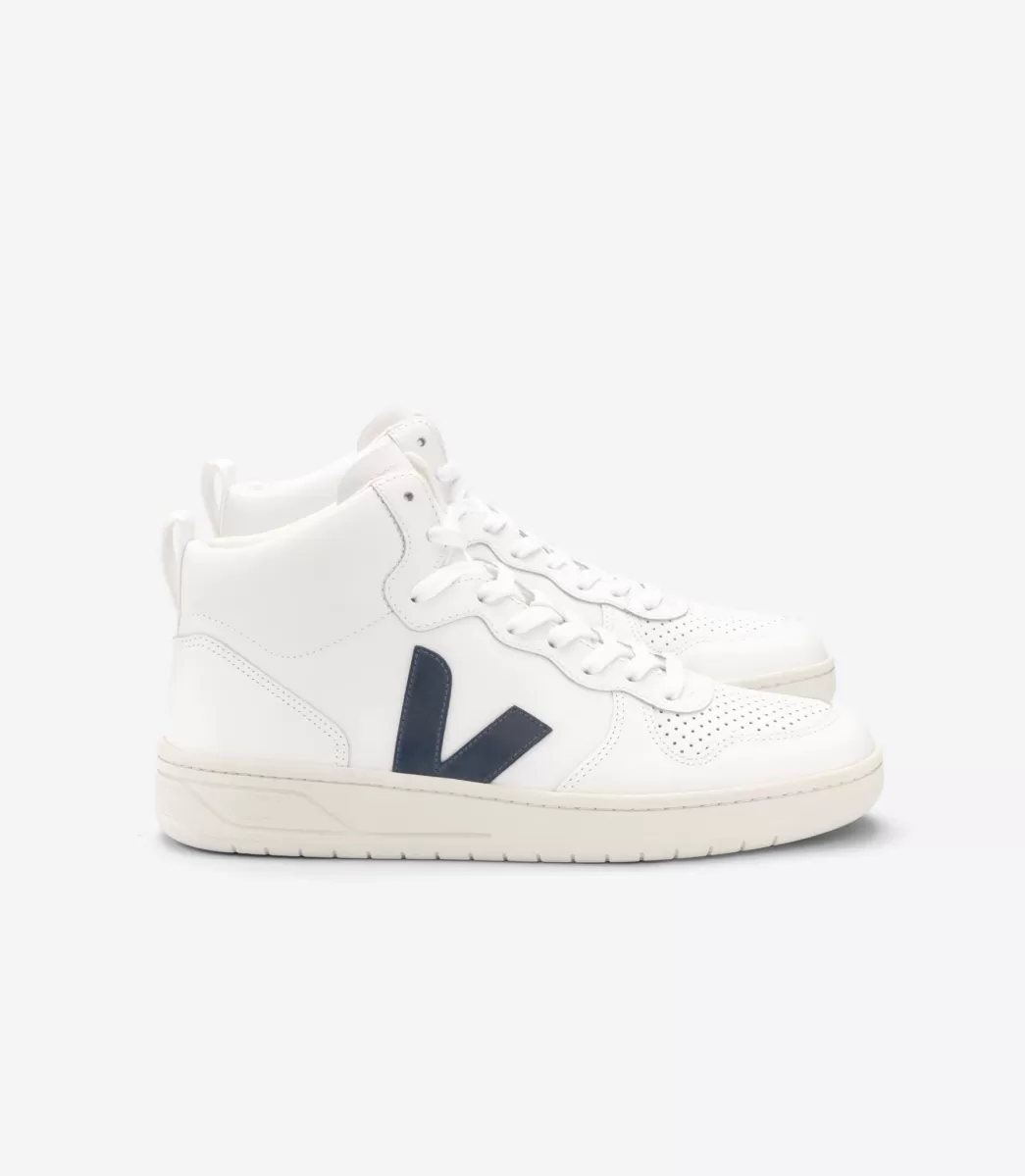 VEJA V-15 LEATHER WHITE NAUTICO<MULHER V-15 | V-15