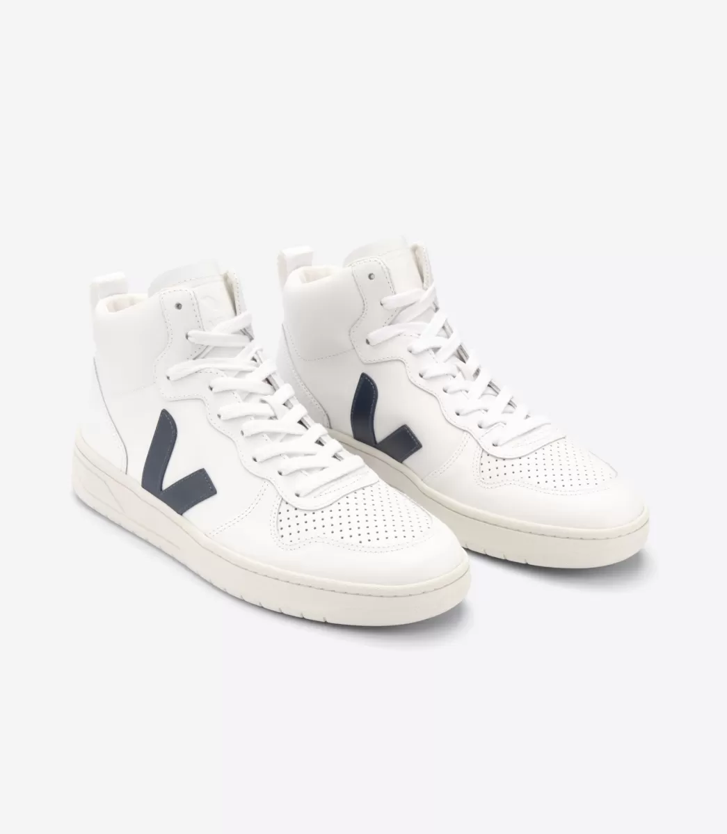 VEJA V-15 LEATHER WHITE NAUTICO<MULHER V-15 | V-15