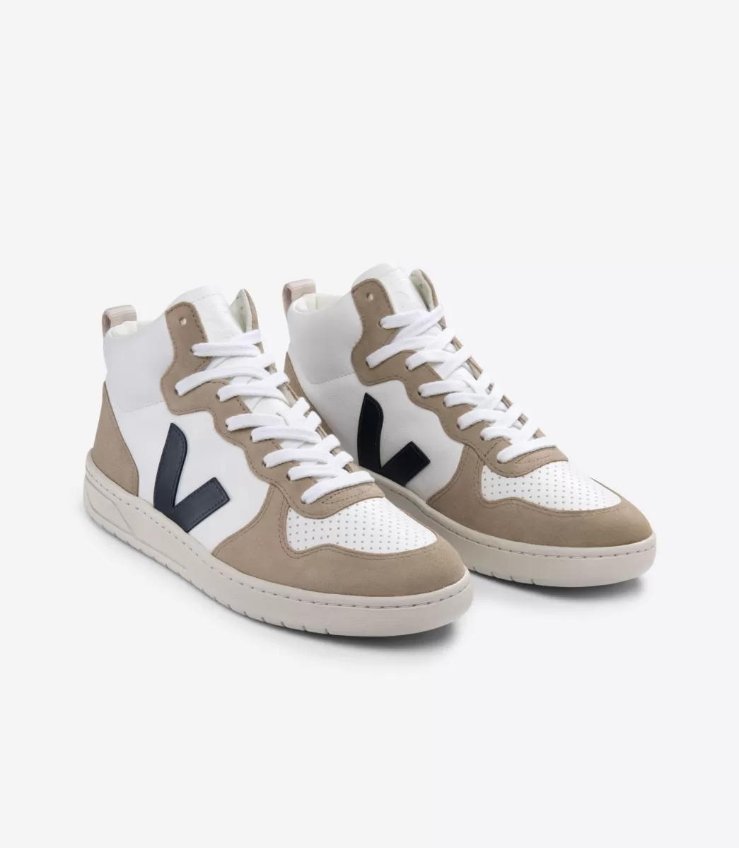 VEJA V-15 LEATHER WHITE NAUTICO SAHARA<MULHER V-15 | V-15