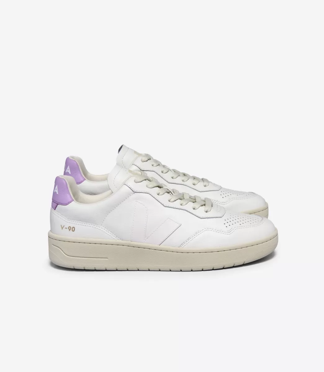 VEJA V-90 LEATHER WHITE ORCHID<MULHER V-90 | Made In Europe