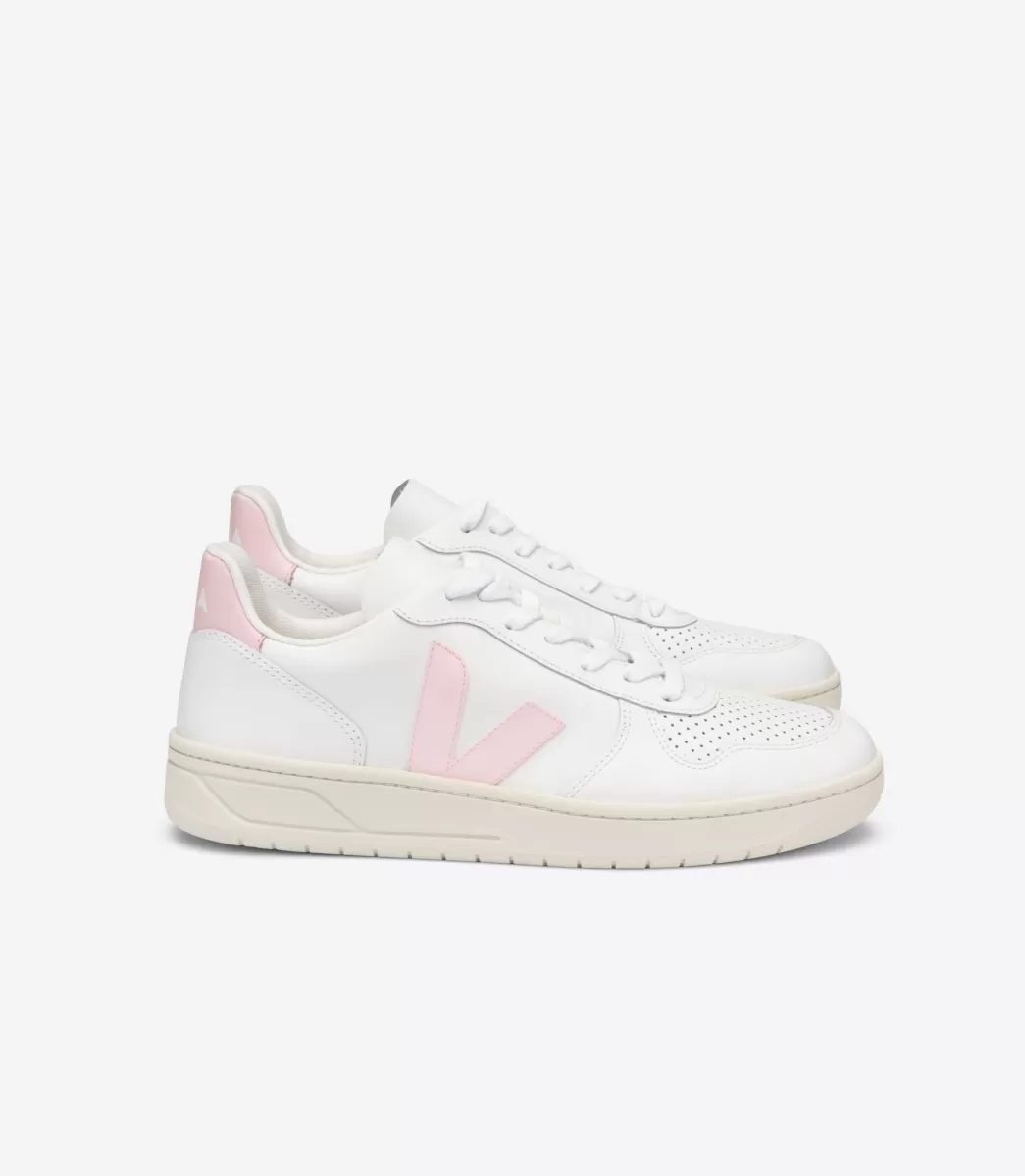 VEJA V-10 LEATHER WHITE PETALE< Adulto