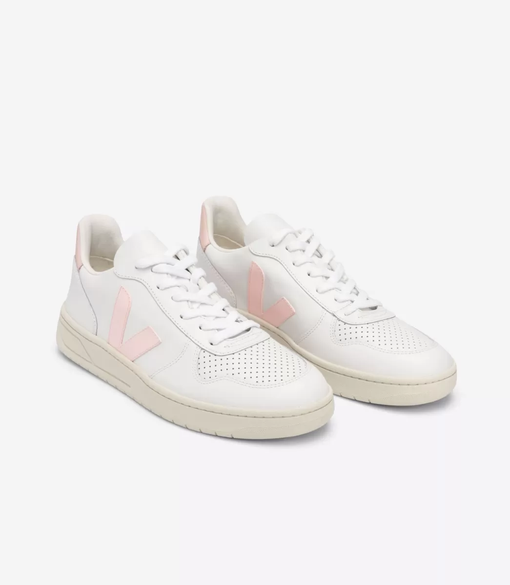 VEJA V-10 LEATHER WHITE PETALE< Adulto