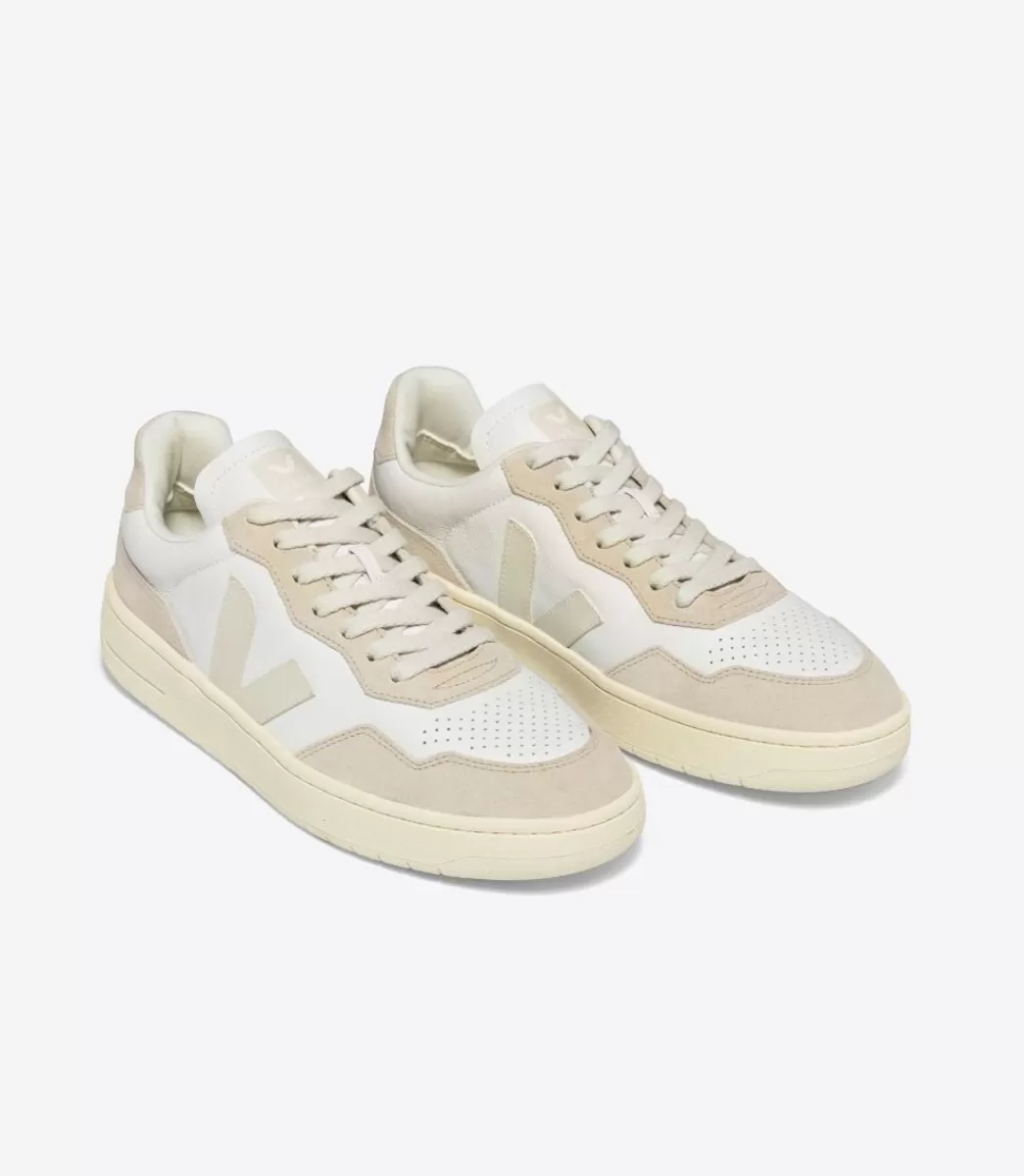 VEJA V-90 LEATHER WHITE PIERRE<MULHER V-90 | V-90