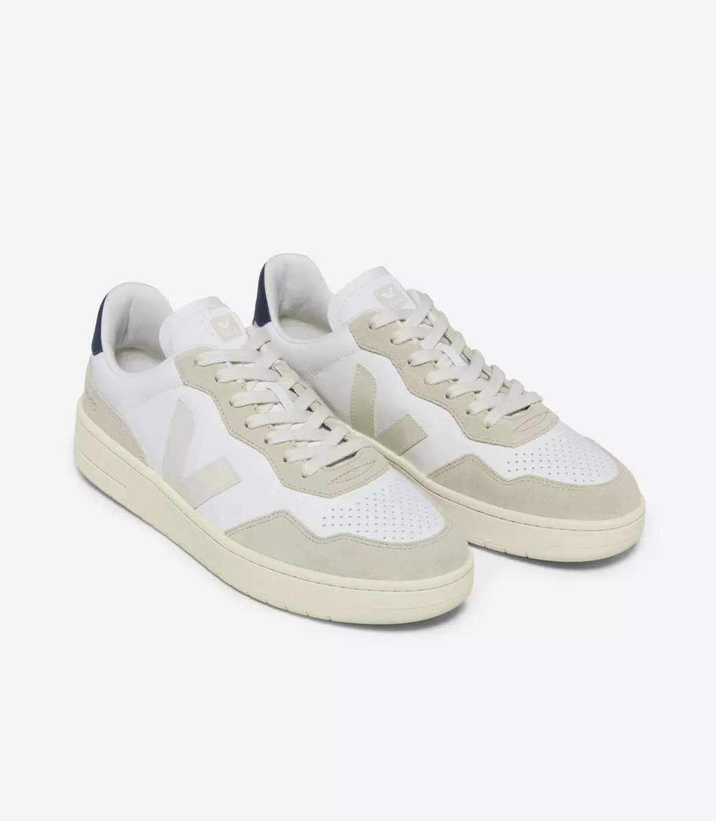 VEJA V-90 LEATHER WHITE PIERRE NAUTICO<MULHER V-90 | Made In Europe