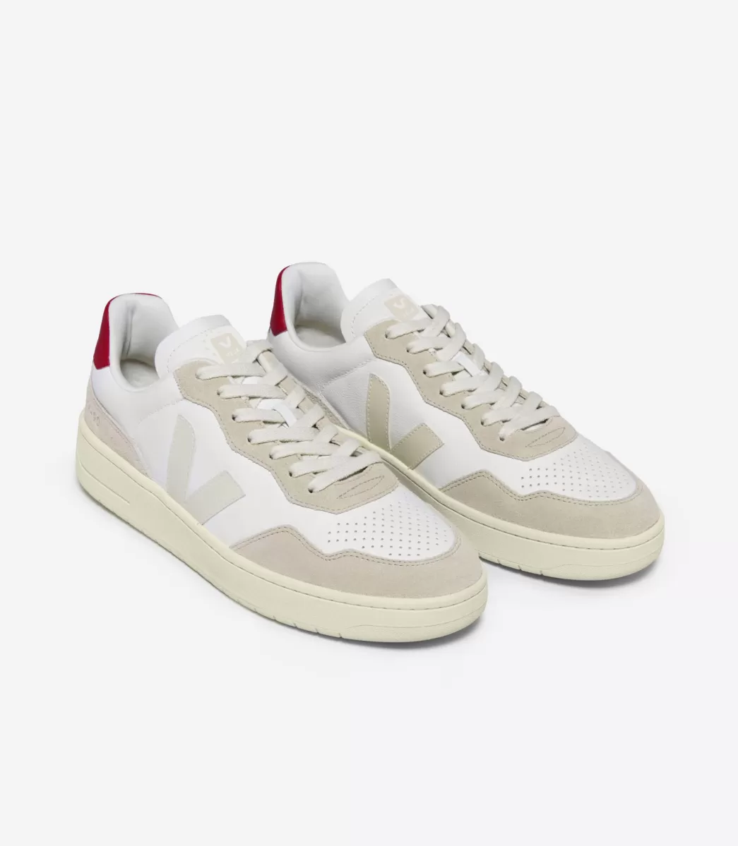 VEJA V-90 LEATHER WHITE PIERRE PEKIN<MULHER V-90 | Made In Europe