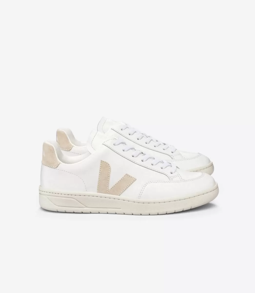 VEJA V-12 LEATHER WHITE SABLE<MULHER V-12 | V-12