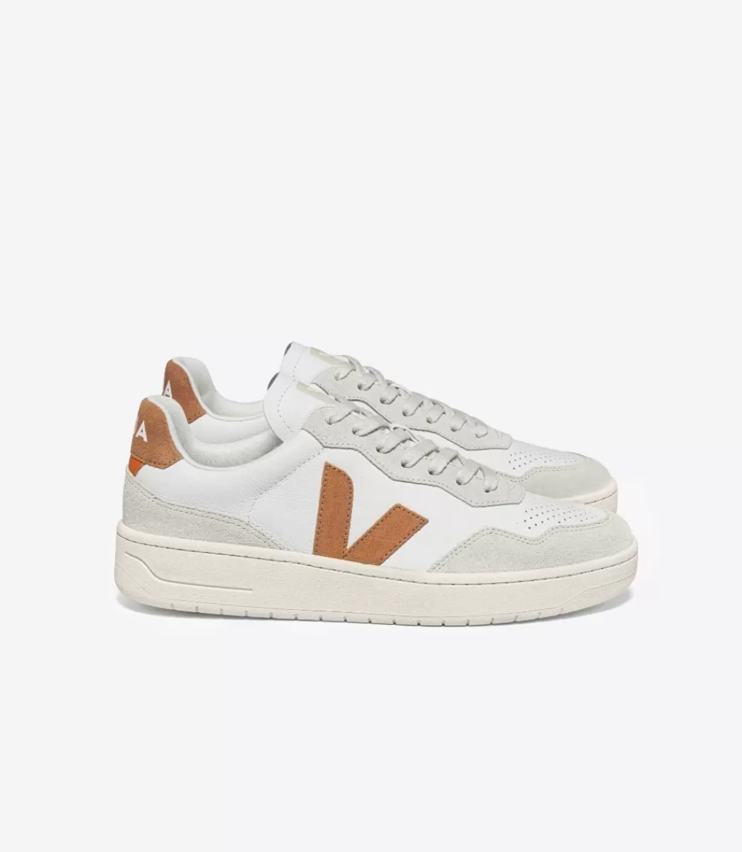 VEJA V-90 LEATHER WHITE UMBER<MULHER V-90 | V-90