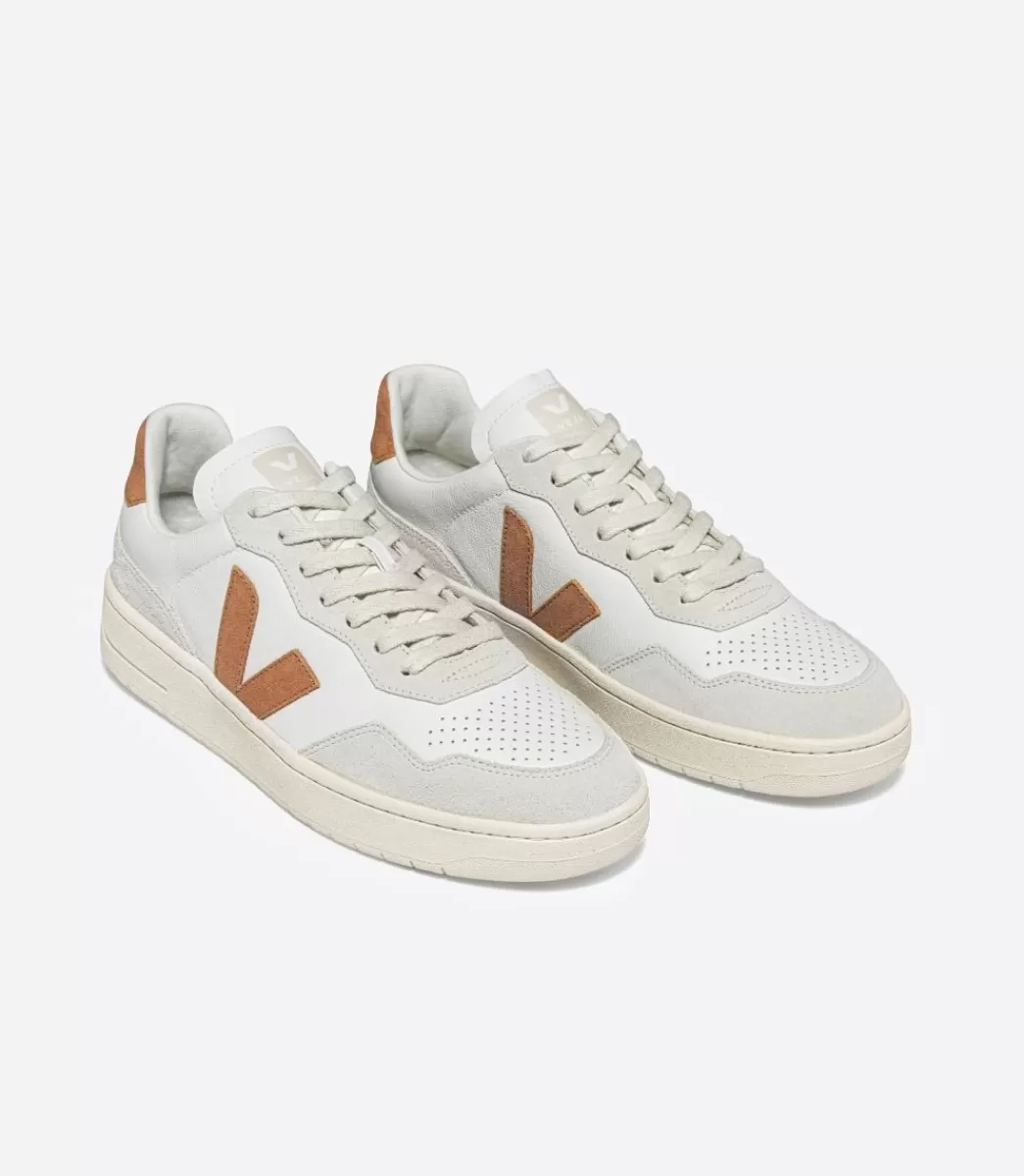 VEJA V-90 LEATHER WHITE UMBER<MULHER V-90 | V-90