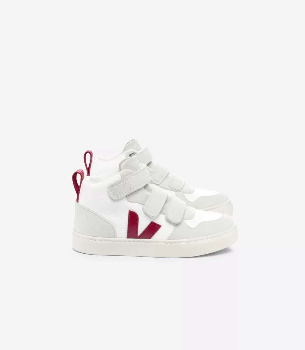 VEJA V-10 MID B-MESH WHITE MARSALA<Crianças Crianças