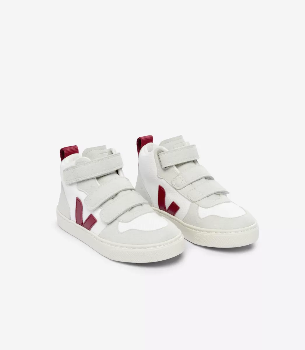 VEJA V-10 MID B-MESH WHITE MARSALA<Crianças Crianças