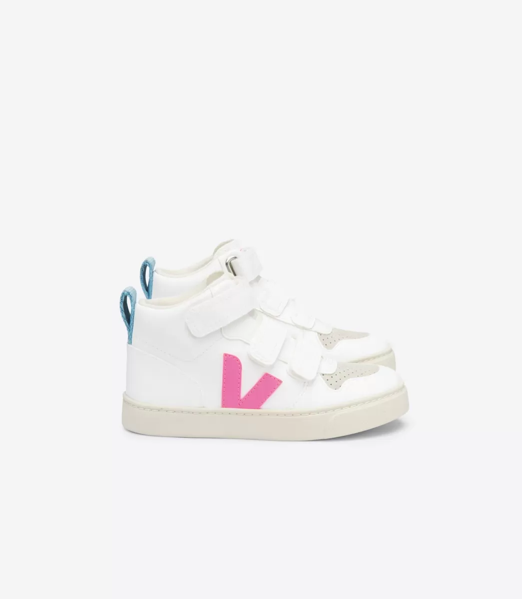 VEJA V-10 MID CWL WHITE SARI STEEL< Criança | Vegan