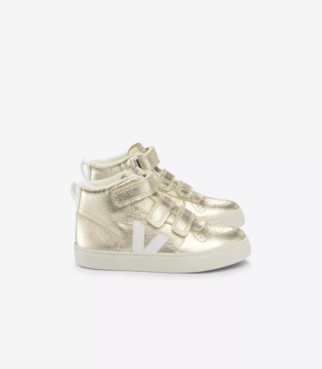 VEJA V-10 MID FURED LEATHER PLATINE< Botas Altas | V-10 Mid