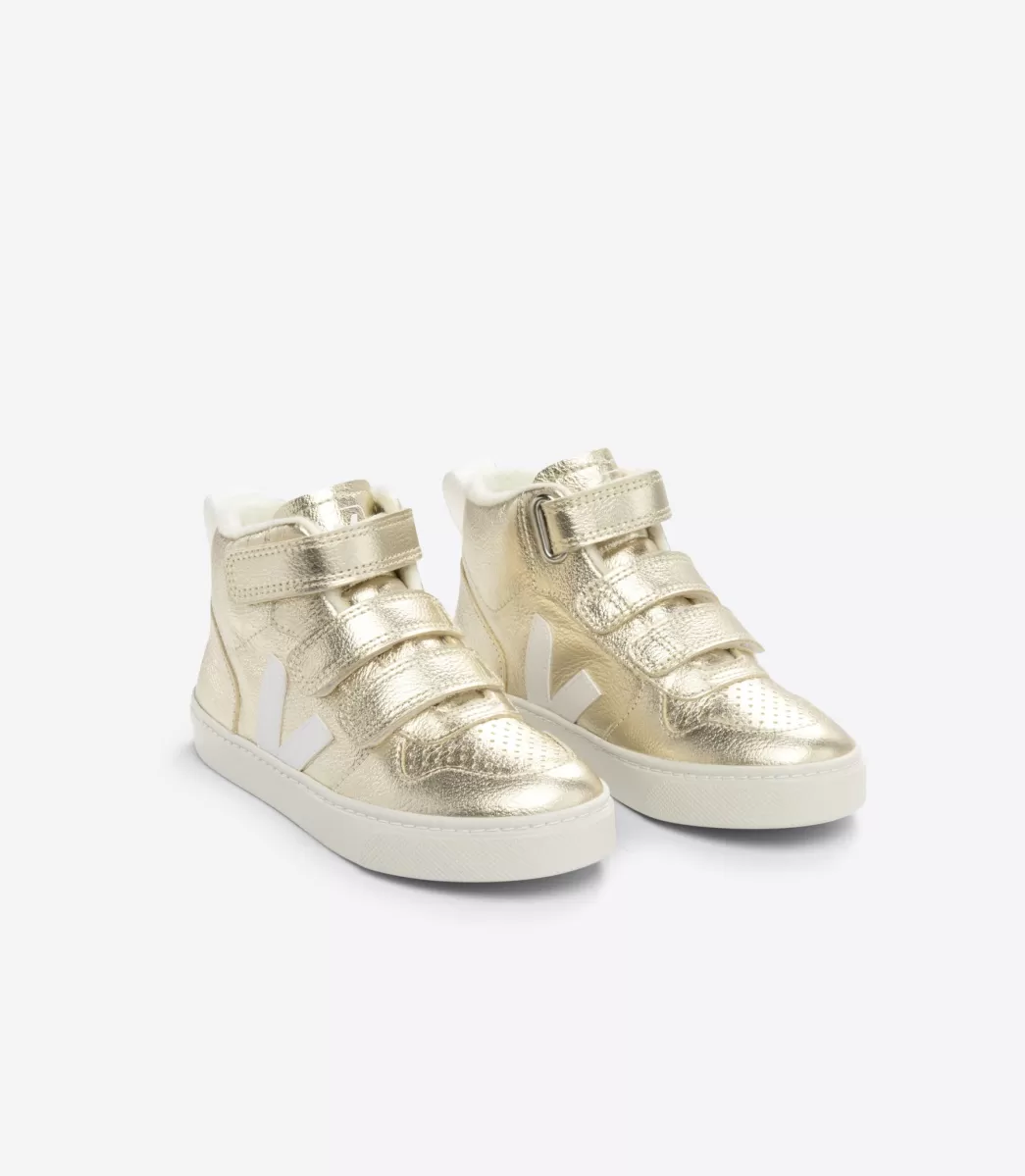 VEJA V-10 MID FURED LEATHER PLATINE< Botas Altas | V-10 Mid