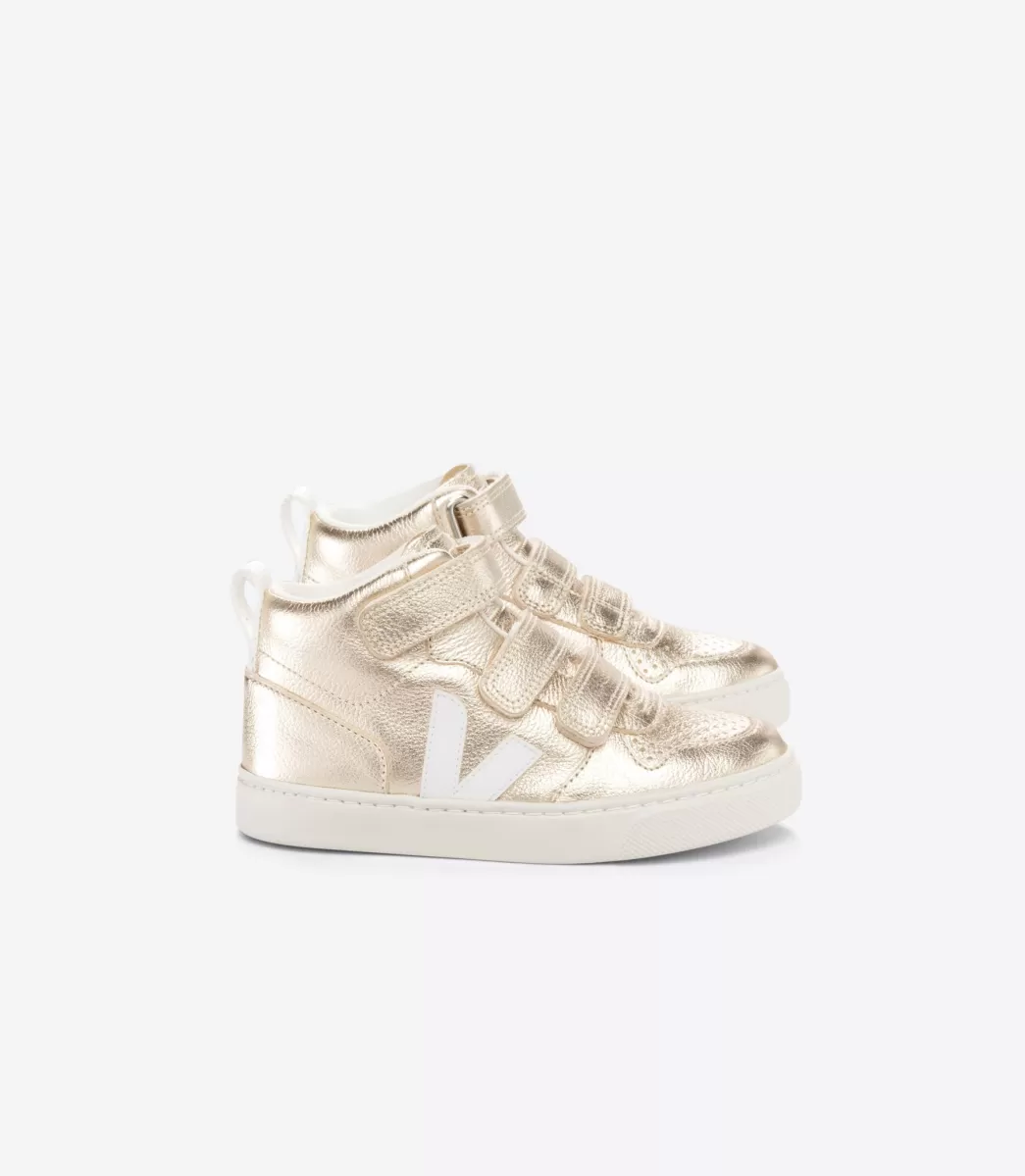 VEJA V-10 MID LEATHER PLATINE WHITE< Botas Altas | V-10 Mid