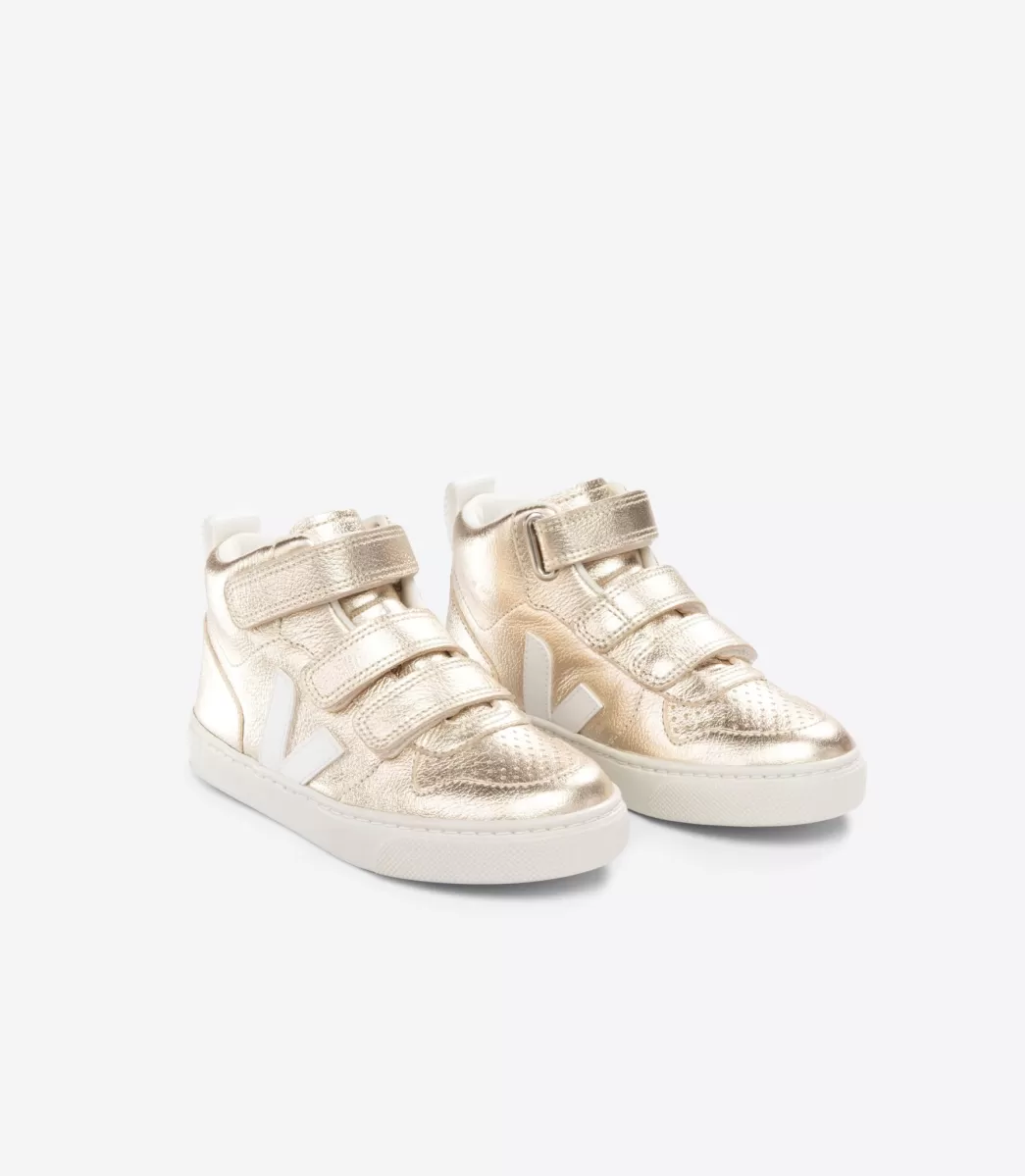 VEJA V-10 MID LEATHER PLATINE WHITE< Botas Altas | V-10 Mid