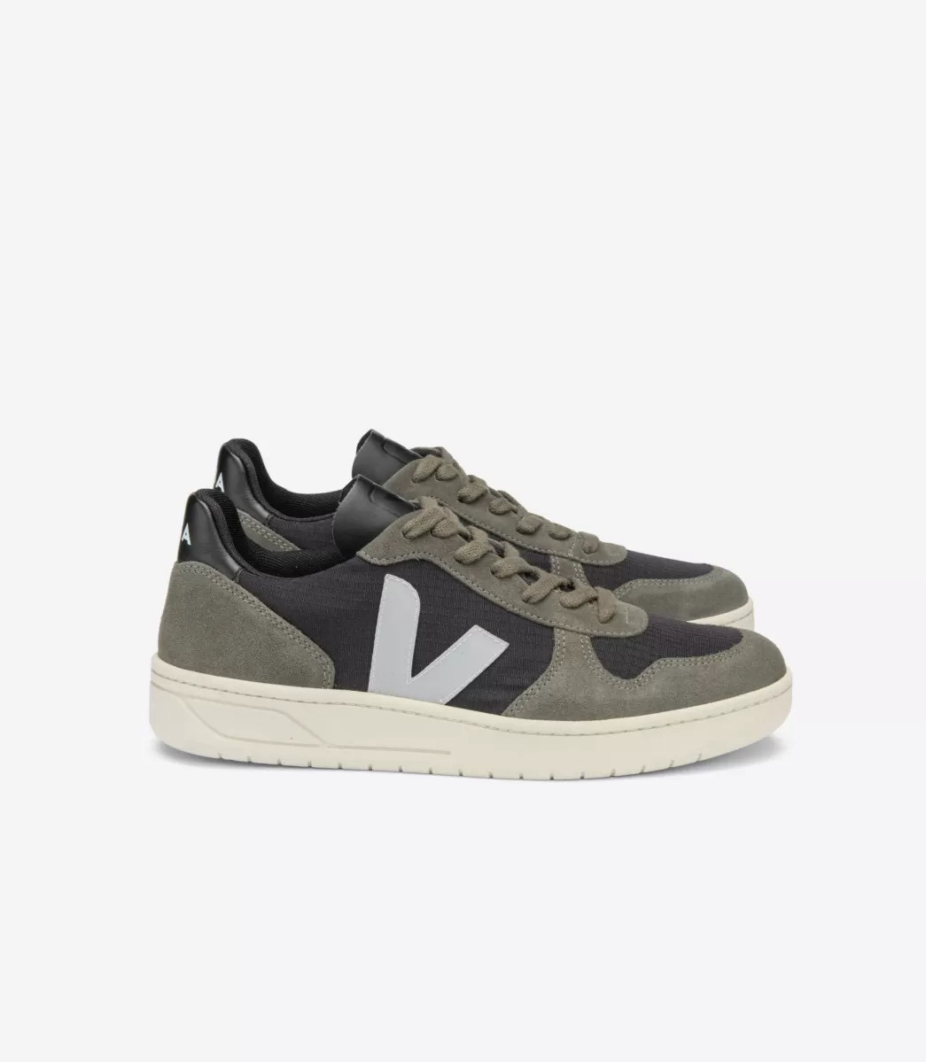 VEJA V-10 RIPSTOP BLACK OXFORD GREY MUD< Adulto